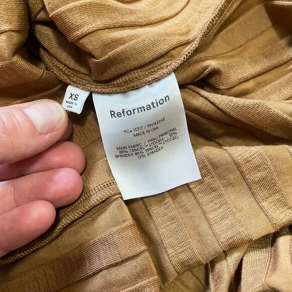 Reformation Camel Libra Knit Sleeveless Dress Size XS - Picture 4 of 9